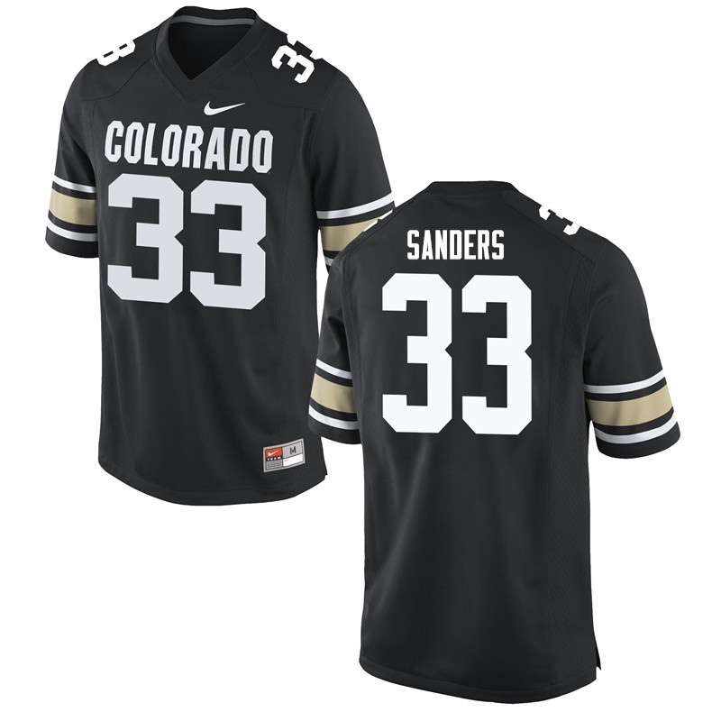 Men #33 Chase Sanders Colorado Buffaloes College Football Jerseys Sale-Home Black - Click Image to Close